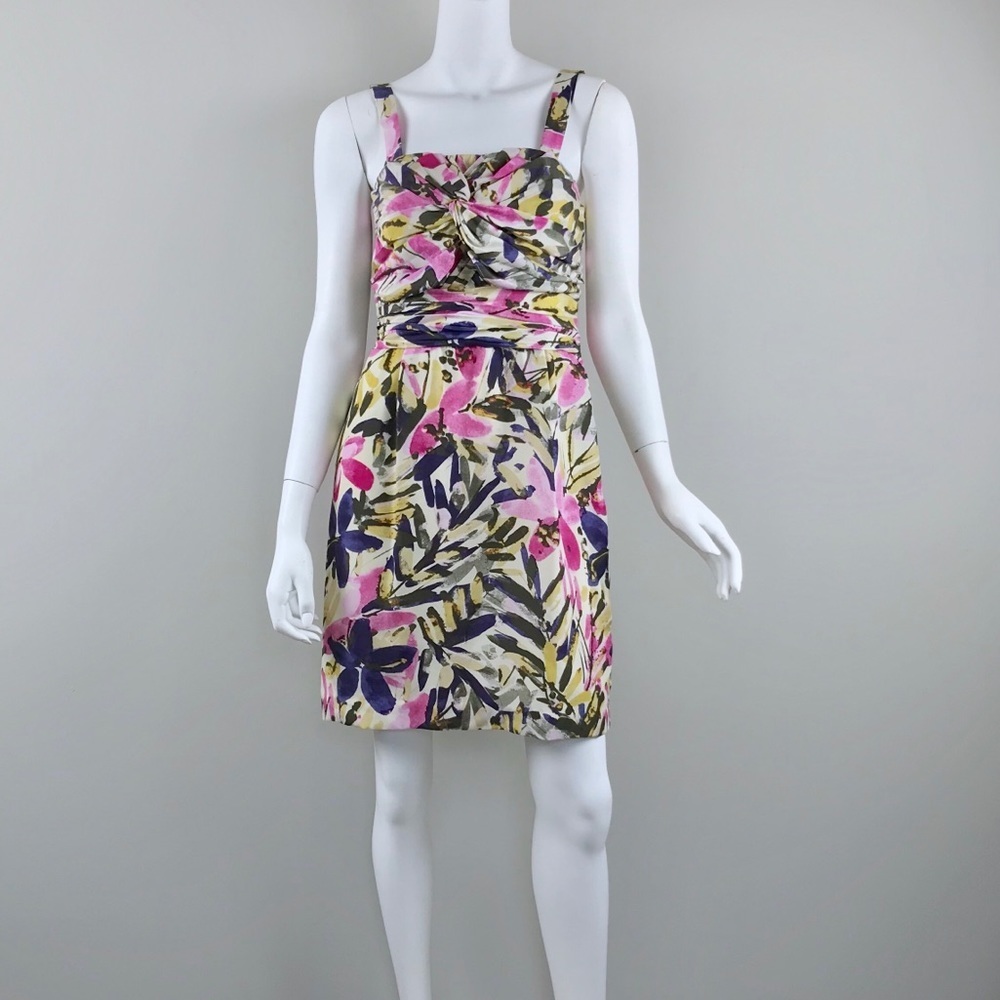 {Banana Republic} Silk Floral Knotted Dress, $150